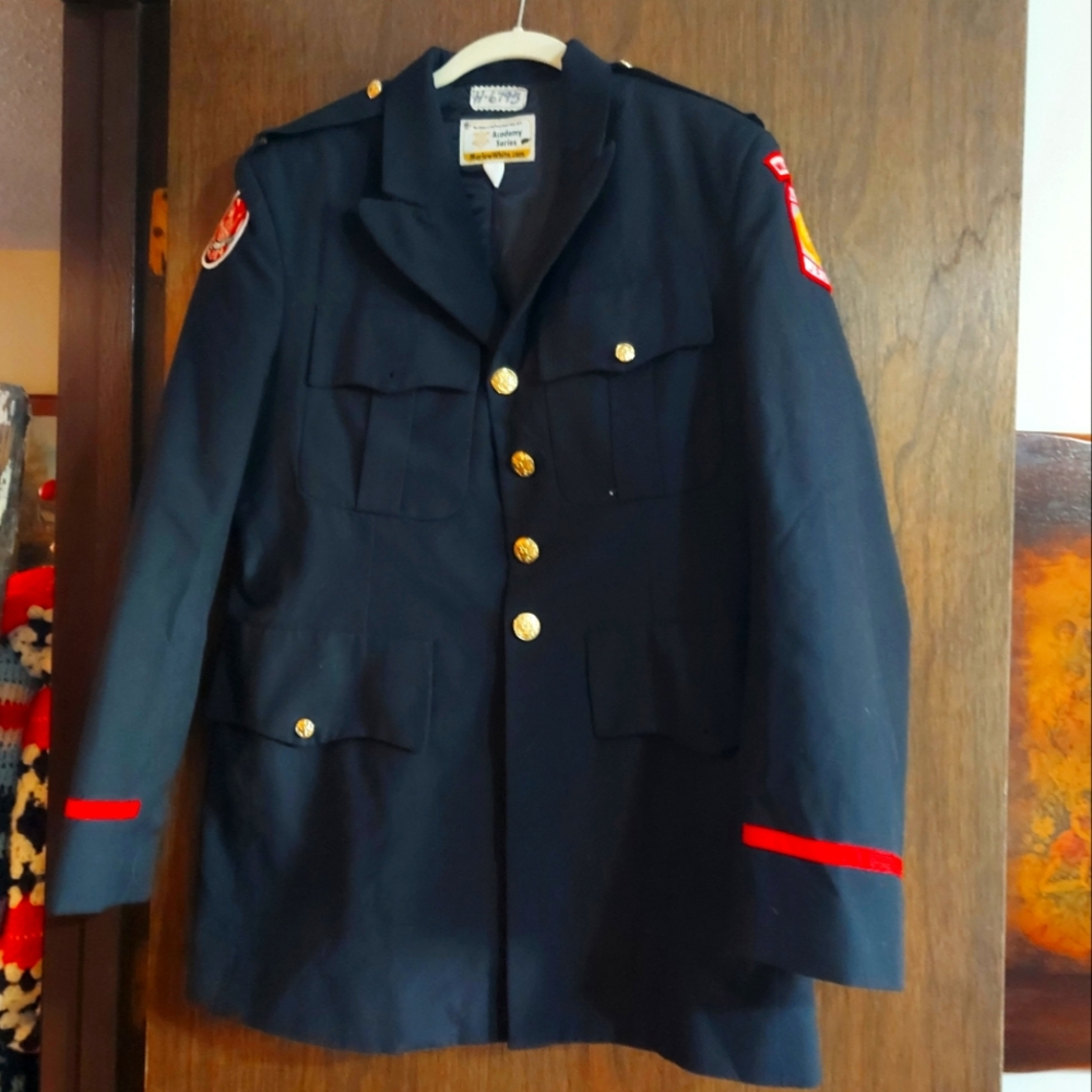 Military Academy Jr ROTC Cadet Black School Jacket, Size 40
